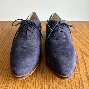 Cole Haan genuine suede lace up oxfords